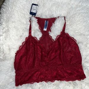 Burgundy lace Bralette